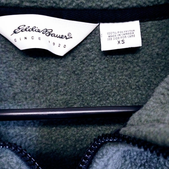 Green Eddie Bauer fleece jacket - Picture 4 of 5